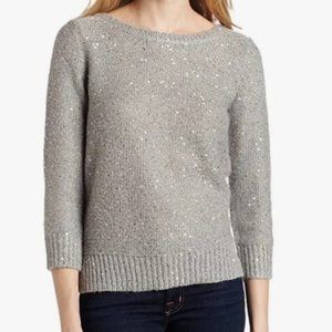 AK Anne Klein Women's 3/4 Sleeve Sequin Sweater. Size L. Excellent Conditions.